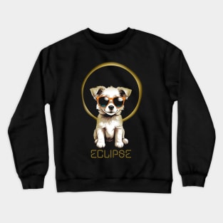 puppy sunglases eclipse Crewneck Sweatshirt